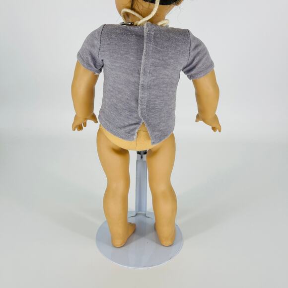 Grey I Heart Paris Doll Short Sleeved Top/T-Shirt With Velcro Closure 18" Dolls - Picture 4 of 13